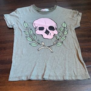 Wildfox T-shirt skull motif